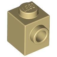 Lego kostka (kostička) 1x1 s nopem na jedné straně, béžová (4579260)